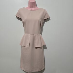 Worthington - Dress - Cap Sleeves Peplum Sheath - Size 12 - Pink